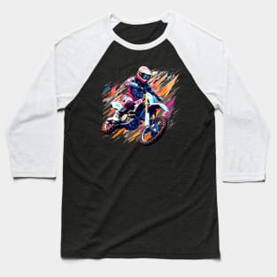 Moto Racing Fast Speed Competition Abstract Baseball T-Shirt